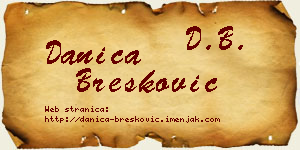 Danica Brešković vizit kartica